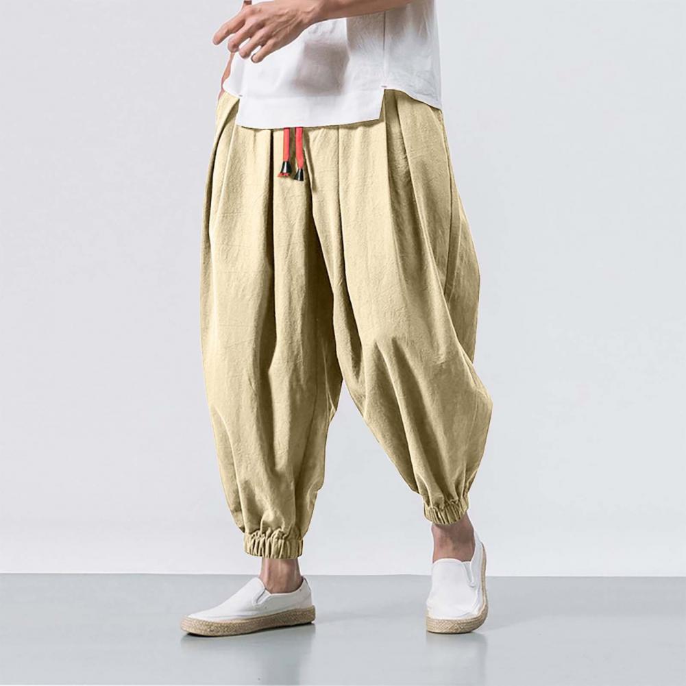 Pantalon de Jogging Baggy pour hommes, nouvelle mode, avec cordon de serrage, jambes larges, japonais, décontracté, ample, 2024