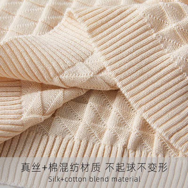 Nouveau haut polyvalent en soie et coton, texture bulle, soie de mûrier douce pour la peau, fine et qui recouvre la peau.