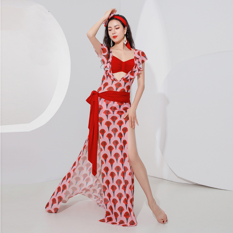 Ensemble de olympiques de danse du ventre pour femmes, ShaBeauty Performance fur ses, Baladi Practice fur ses, Finanally Outfit