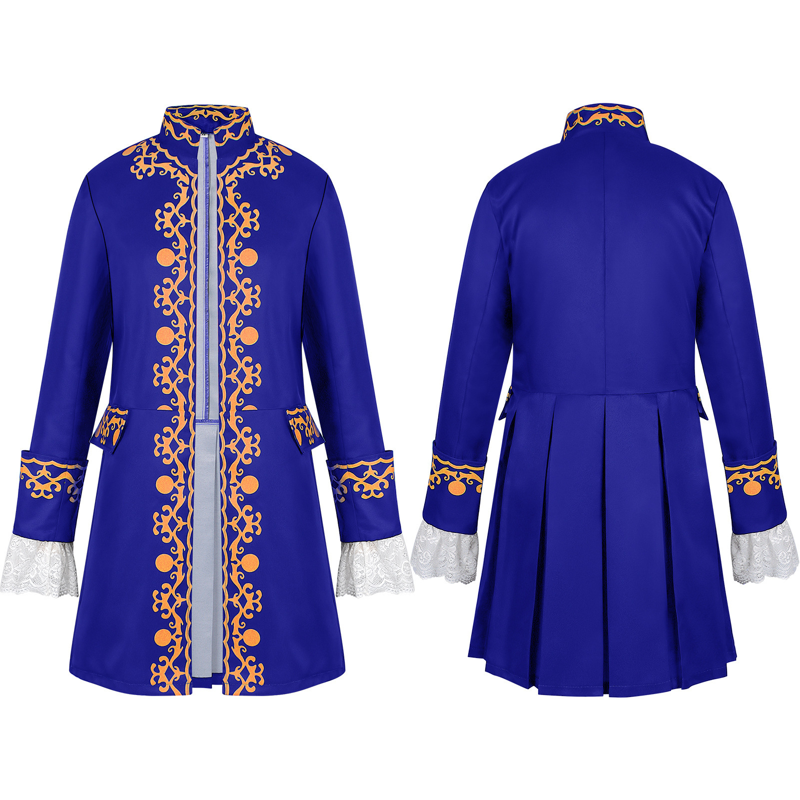 Costume Colonial du 18ème siècle pour hommes, manteau militaire Royal médiéval, victorien, Rococo, Baroque, Costume de Prince de la cour, veste