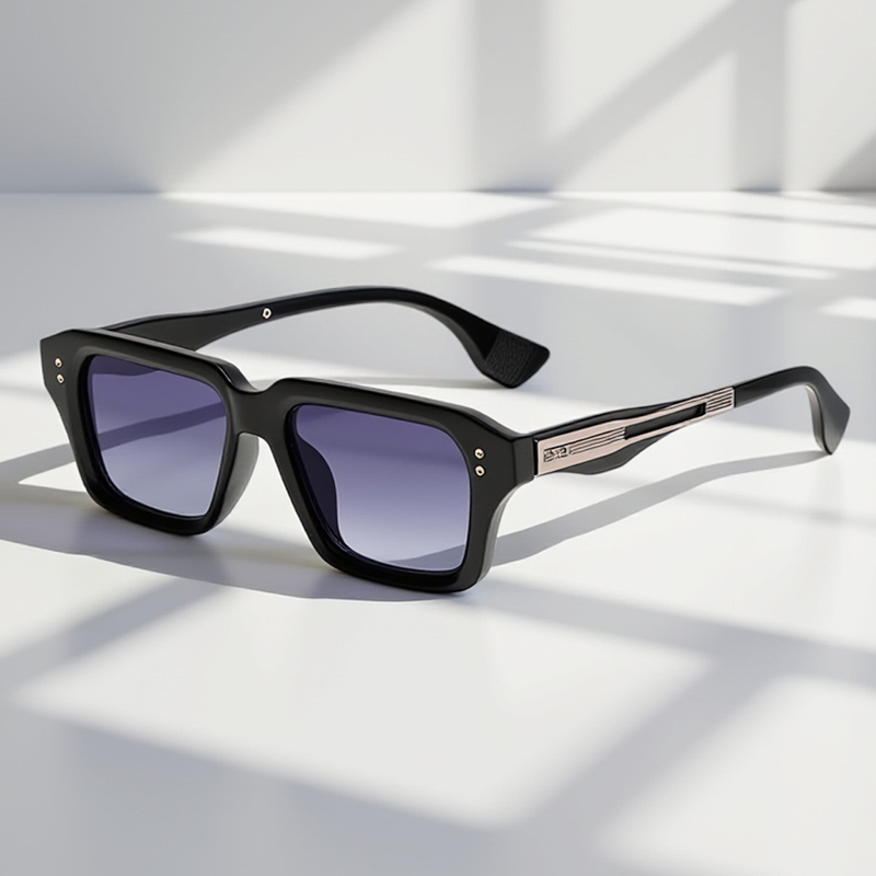 Lunettes de soleil carrées haut de gamme pour hommes et femmes, verres de soleil d'affaires de luxe, mode quotidienne, nuances extérieures décoratives UV400