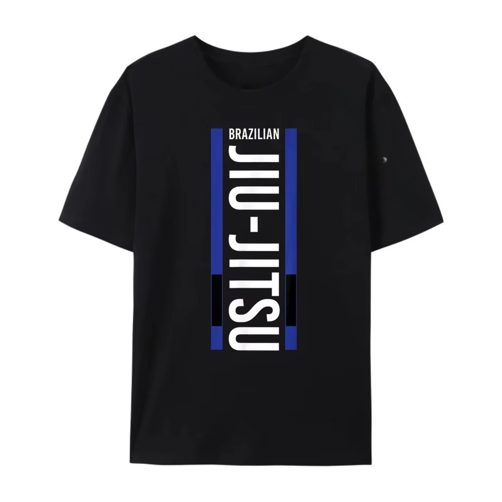 T-shirt blanc pour homme avec impression Jiu Jitsu Ceinture Bleue BJJ MMA Cage Fighter, T-shirt graphique confortable pour homme