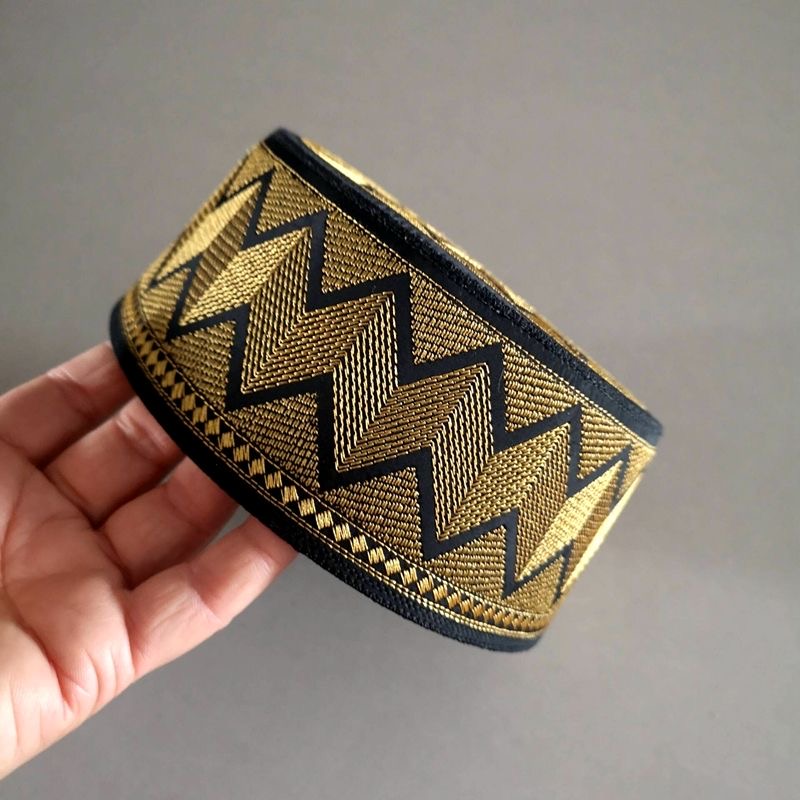 Chapeaux Musulmans pour Hommes, Vêtements, Produits Turcs, Chapeau de Prière en Maille Dorée, Kippa, Kufi Islamique, Topi Brodé 03295