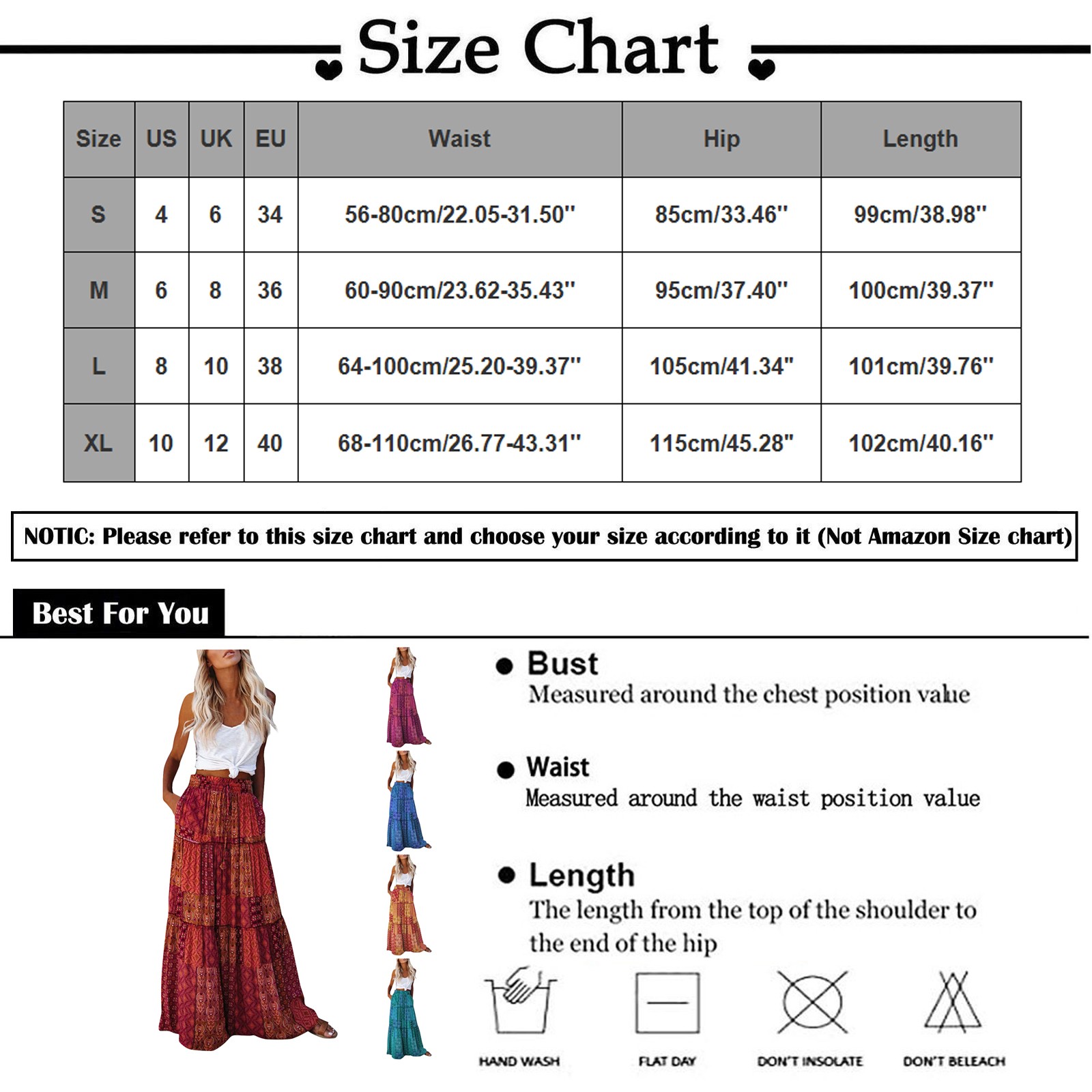 Jupe plissée taille haute à imprimé fleuri bohème pour femmes, jupe longue A-Line, mode décontractée vintage