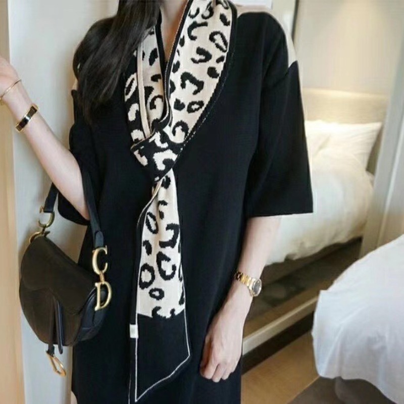 Écharpe tricotée polyvalente pour femme, écharpe classique et élégante, coréenne, à la mode, automne et hiver