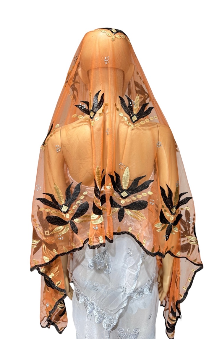 En promotion : Nouveauté 2026 – Voile africain brodé pour femmes musulmanes, style Dubaï, châle islamique en voile