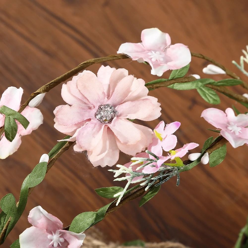 Serre-tête Couronne Bohème en Rotin, Accessoire Cheveux, Coiffe, Guirlande Florale, Couronne de Fleurs