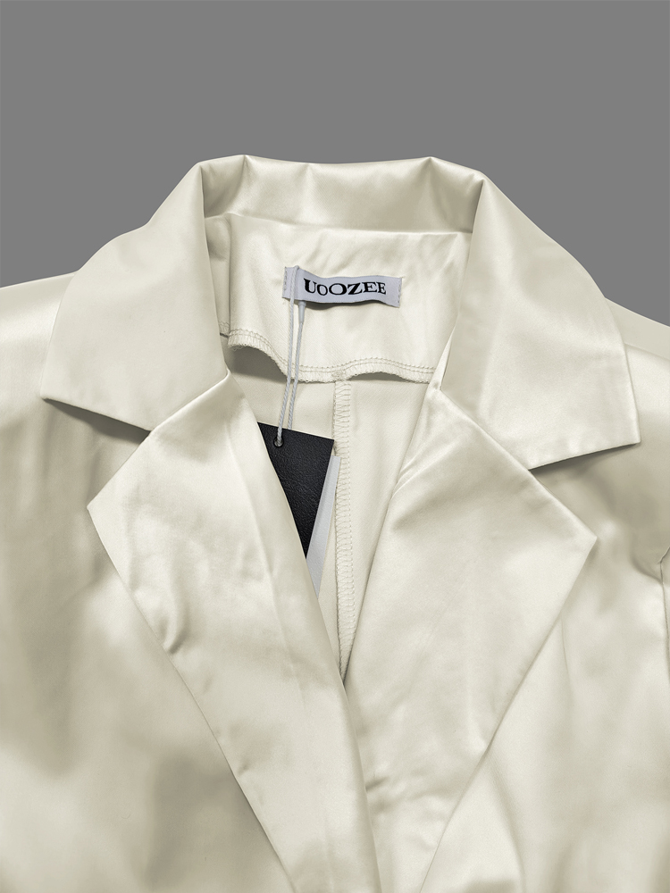 Robe de soirée blanche pour femmes, Maxi, élégante, manches longues, ample, sans ceinture, col cranté, vêtements pour femmes, nouvelle collection