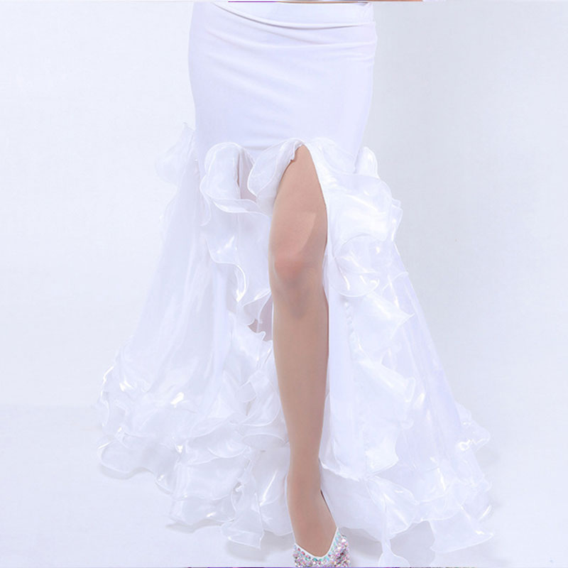 Femmes en mousseline de soie danse du ventre jupe Costume adulte arabe pratique leçon classe porter robe fête Performance Dancewear Costume tenue