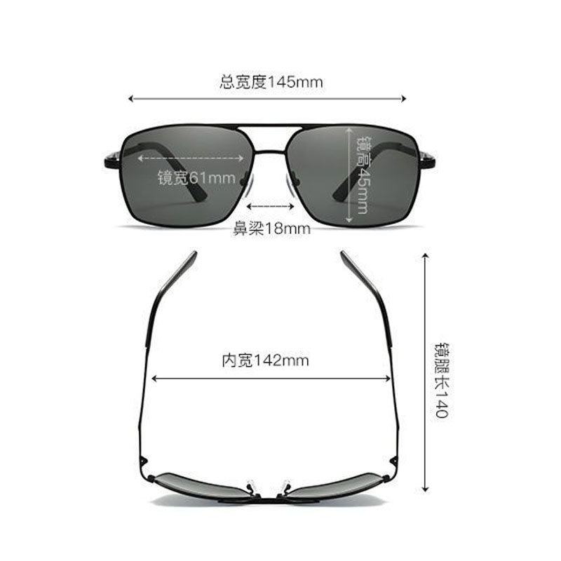 Lunettes de myopie pilote pour hommes, Protection UV polarisée, lunettes de soleil de conduite, Anti-éblouissement, lunettes de vue de près, dioptrie à-4.0
