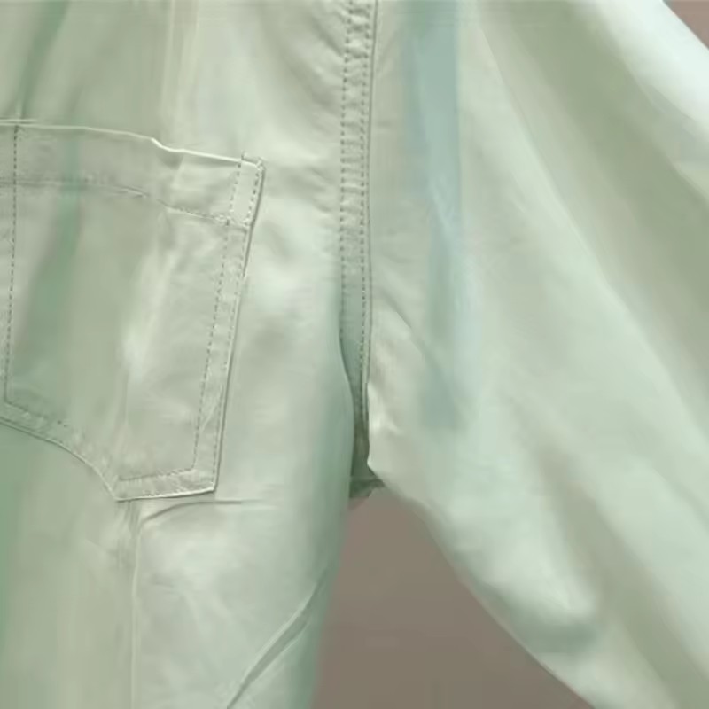 Mode femmes lâche recadrée Blouses courtes 2025 nouveau printemps été à manches longues mince manteaux décontractés femme coréenne haut Blouse