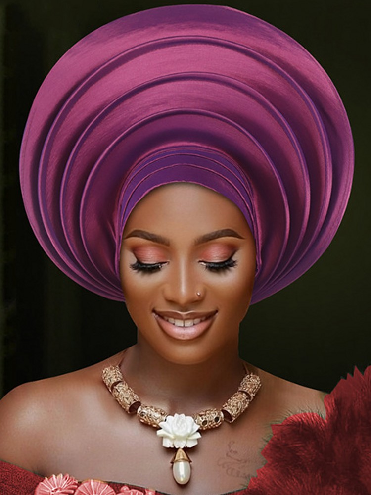Nouveau Turban Africain 2026, Auto Gele Nigérian, Foulards de Tête Auto Gele, Bonnets Turban pour Femmes, Geles de Mariage, Bonnets Musulmans