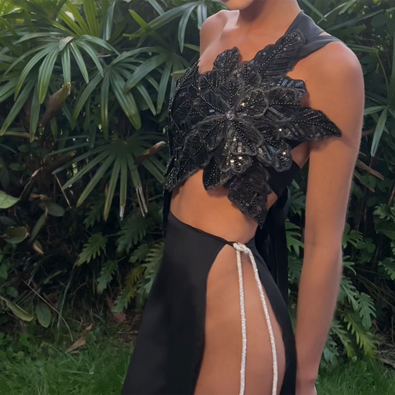 Débardeur Chic à col incliné pour femmes, Sexy, plage, vacances, y2k, paillettes, fleurs, lacets, haut court, Camisole de vacances, été