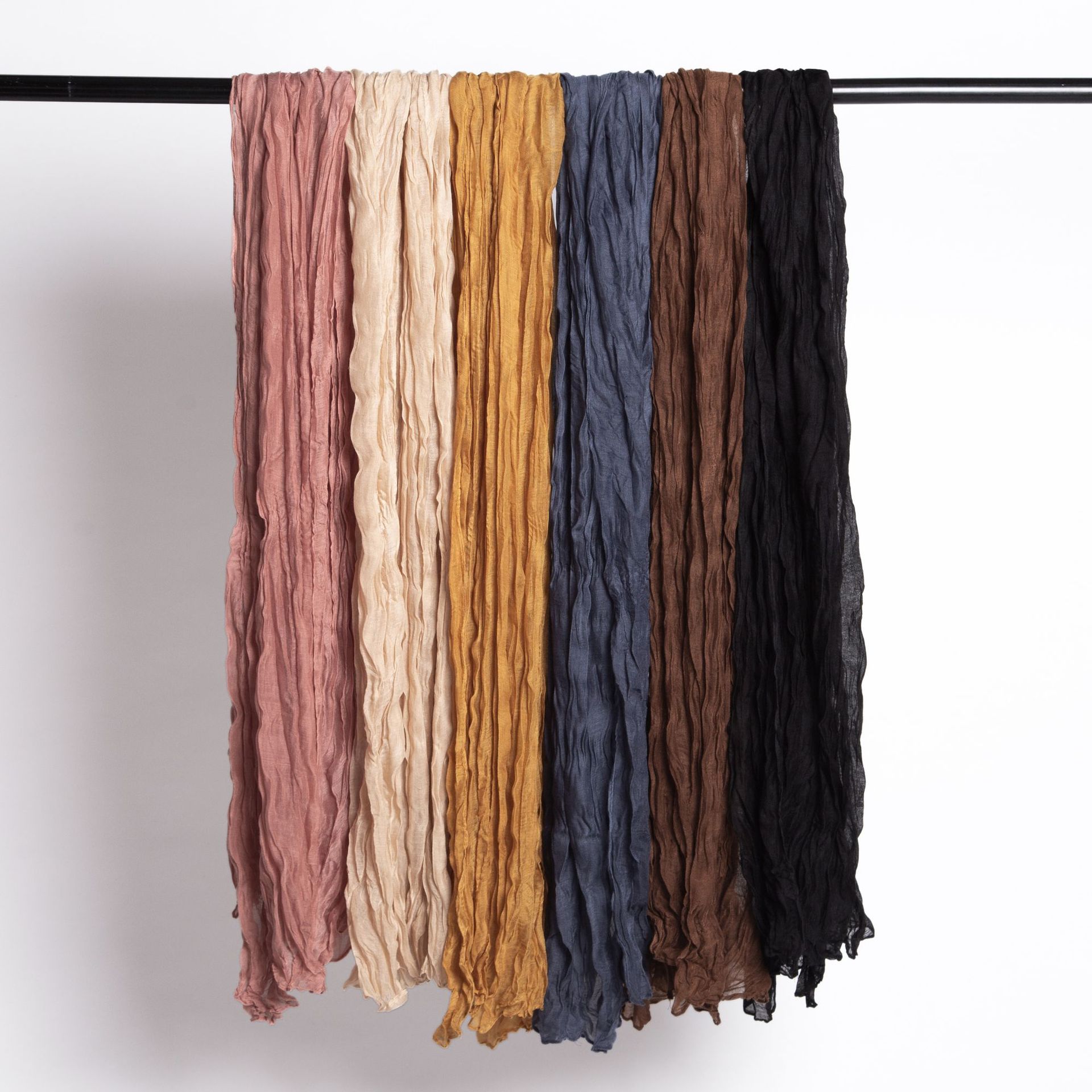 90x180 cm couleur bonbon rides femmes écharpe Vintage mode rétro longue écharpe femme