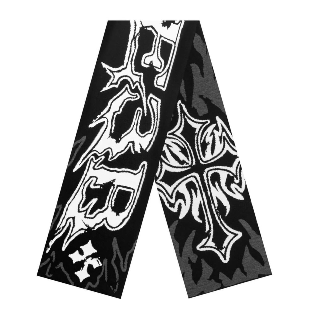 Écharpe Kpop pour hommes et femmes, Streetwear Y2K, Sober 2, Tricot, Lettre Goth, Châle, Écharpes, Mode coréenne, Hip Hop, Chaud, Accessoires unisexes, Hiver