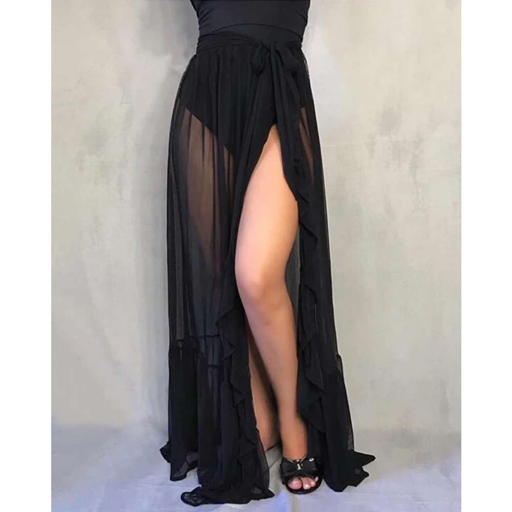 Jupe de plage en maille transparente pour femmes, couverture de maillot de bain, enveloppe extérieure de bikini, châle de vacances bohème pour les vacances en bord de mer