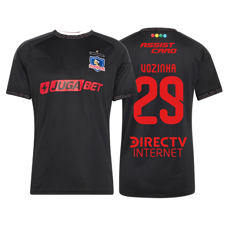 Été 2026 Hommes Femmes Colo-Colo # 29 Vozinha Football JerseyTops T-shirt de football en maille respirante, T-shirt de sport StreetWear respirant