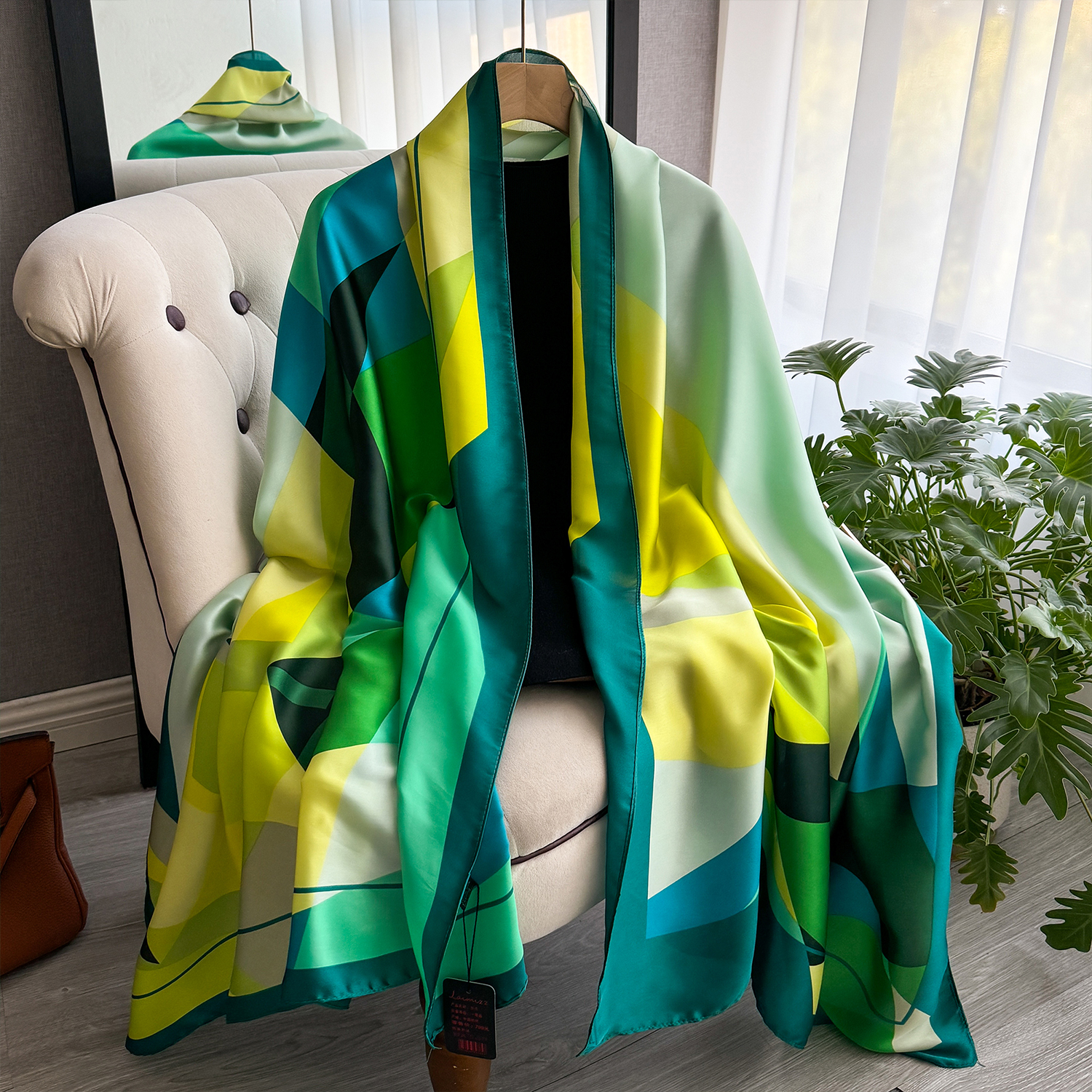 Écharpe de Marque de Luxe pour Femme, Hijab Imprimé Populaire, Châle de ix, Plage, Crème Solaire, Qualité Alberoise, Printemps Été
