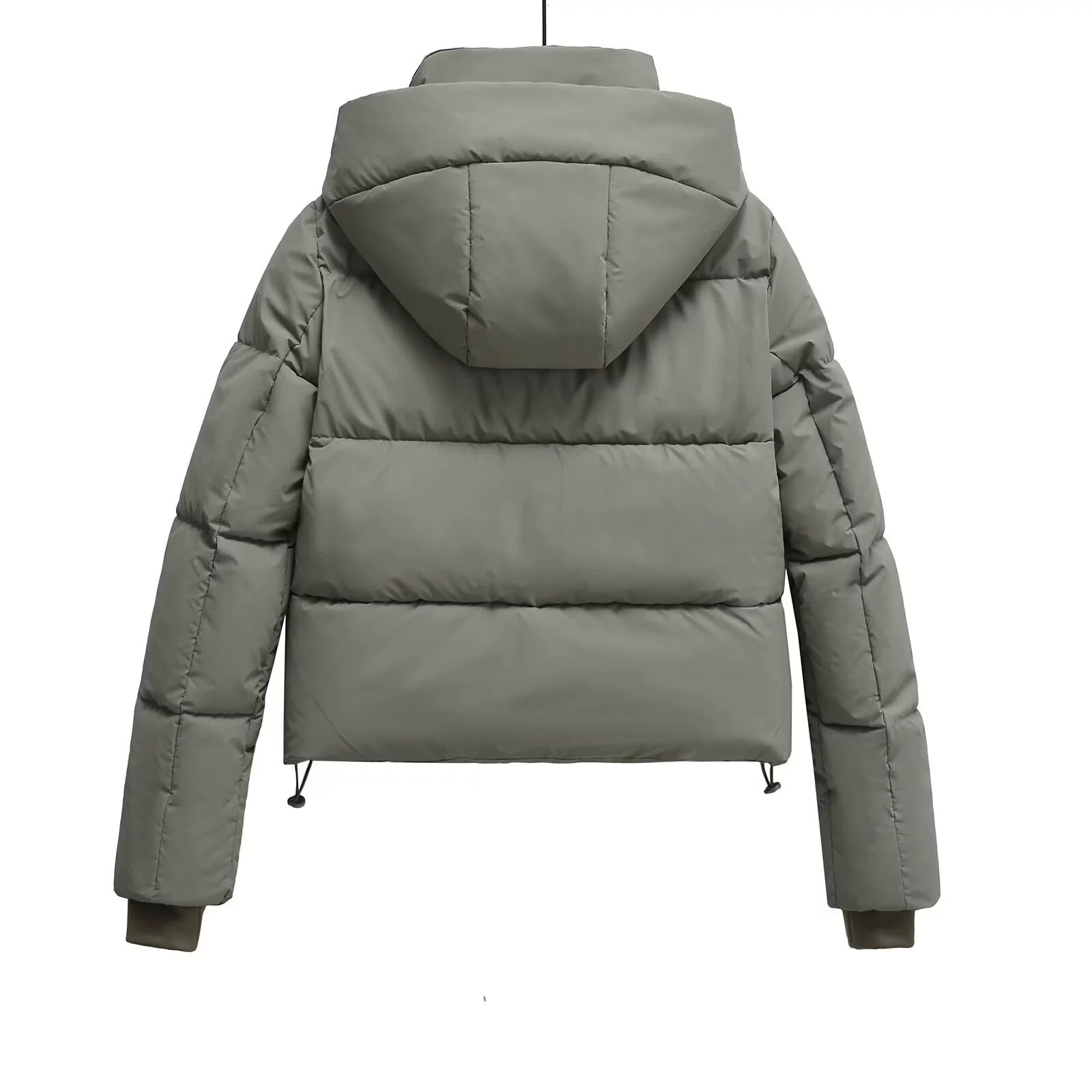 Vestes d'hiver pour femmes Vintage poches à capuche manteaux rembourrés en coton mode chaud épais noir Parkas vêtements de dessus pour femmes hauts décontractés