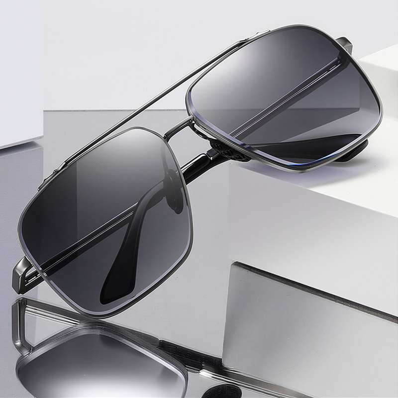 Nouvelle mode pilote lunettes de soleil pour hommes Vintage dégradé grand cadre lunettes de soleil femmes marque de luxe lunettes en métal