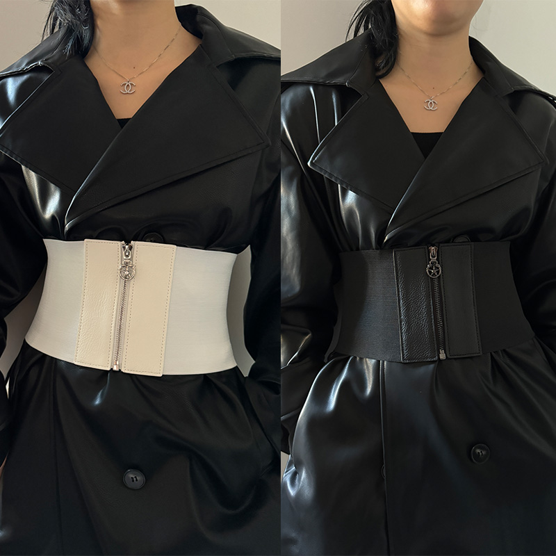 Corset Blanc Large artificiel astique pour Femme, Cummerbunds Commandés, Goth, Punk, Star Y2K, Ceinture, Mode, Grande Taille