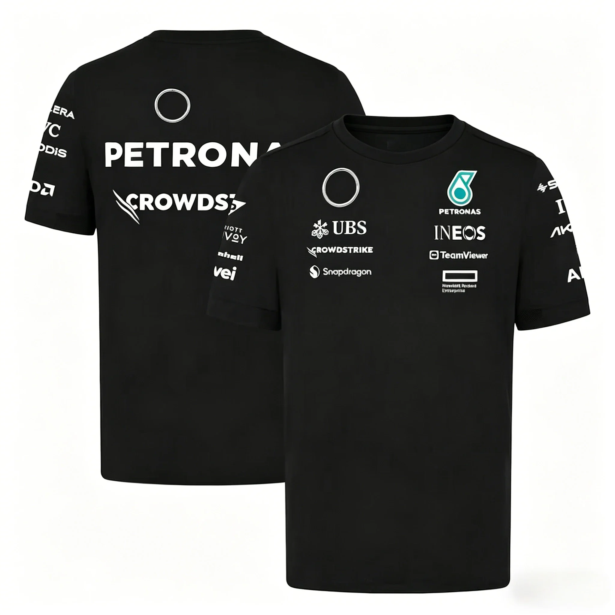 T-shirt style course 2026, col rond, manches courtes, décontracté, respirant, polyester, pour usage quotidien, pour les fans de sport automobile masculin