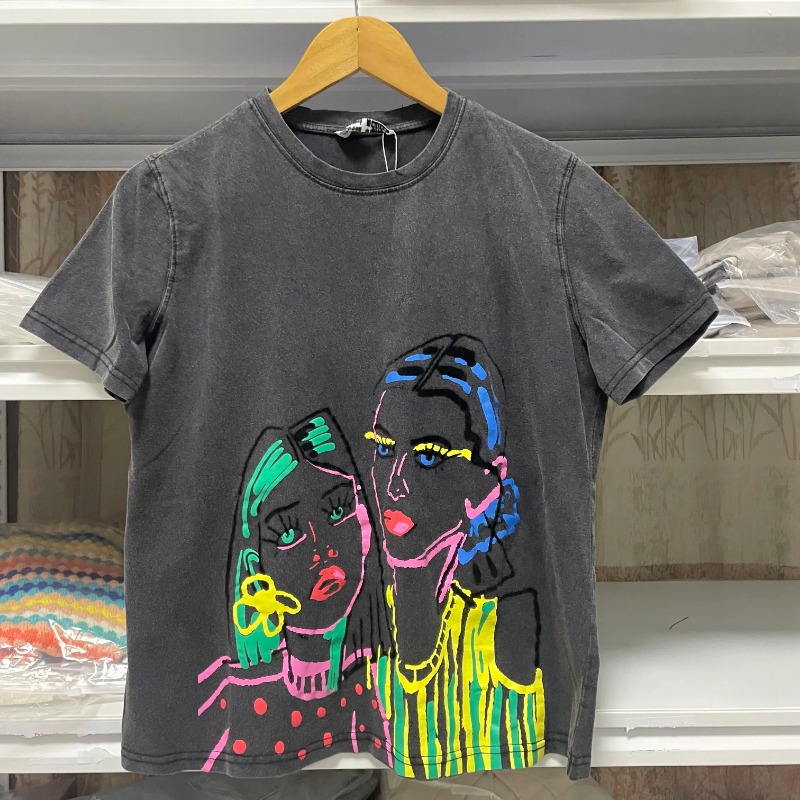 T-shirts pour femmes été 2025 Y2k Streetwear mode filles t-shirt à manches courtes col rond t-shirt pour femmes Harajuku hauts
