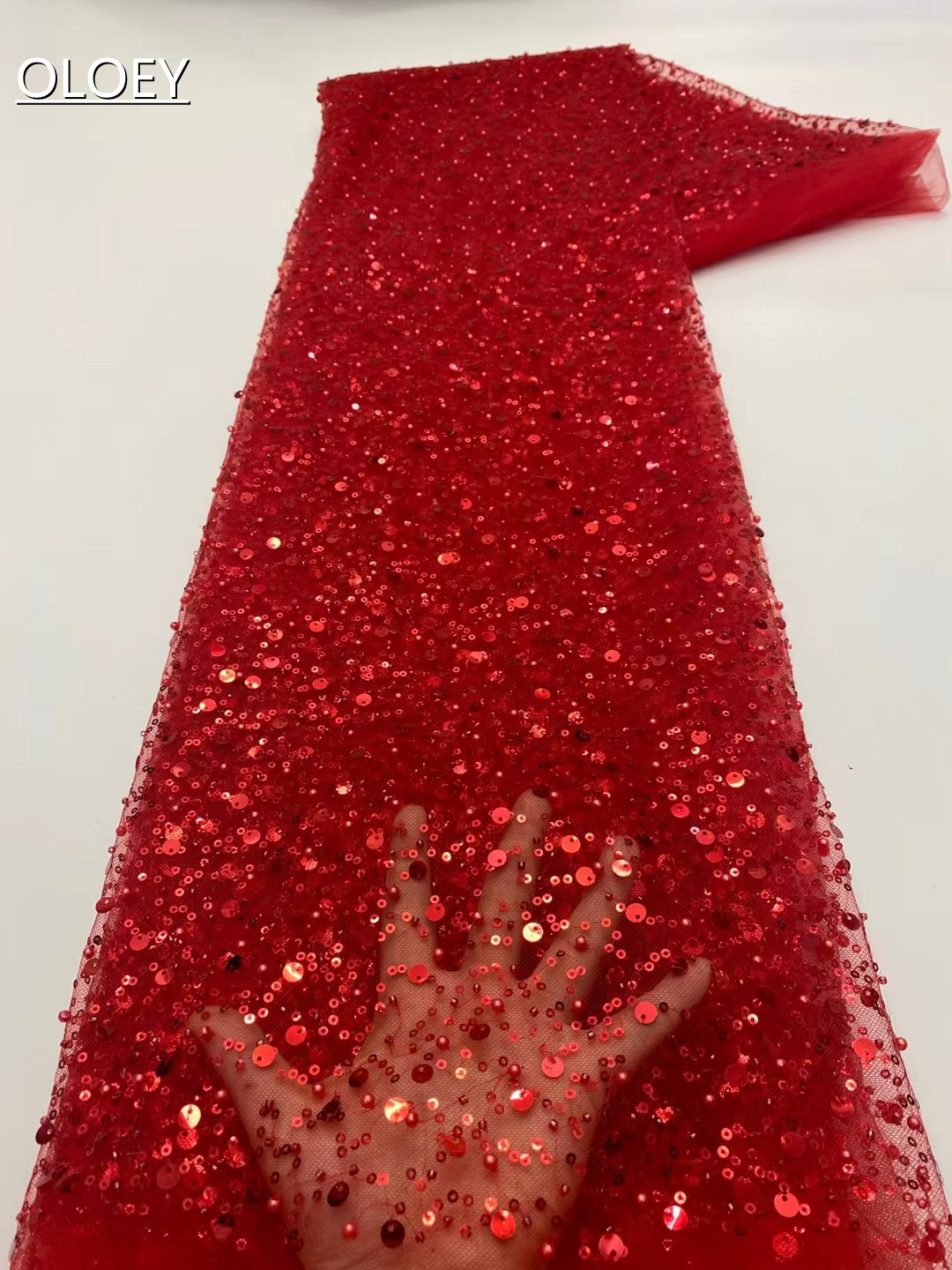 Tissu de dentelle africaine élégante brodée de perles et de sequins nigériens pour mariage et fête 2026 XZX3266