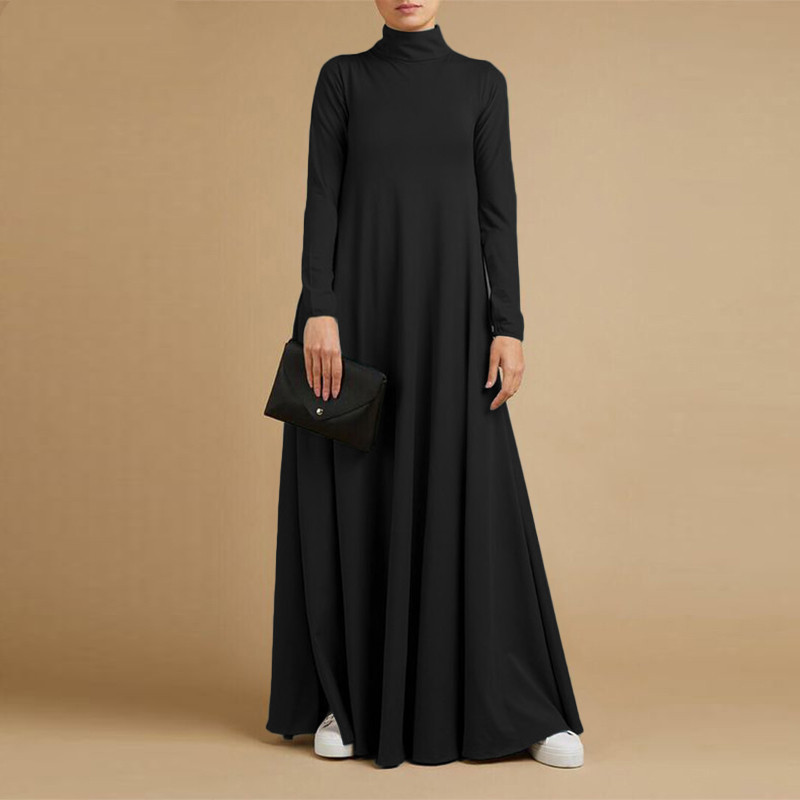 Abaya noire à manches longues pour femmes et filles, robe de Dubaï, robe de soirée arabe, vêtements du Bangladesh, populaire, indépendant, automne