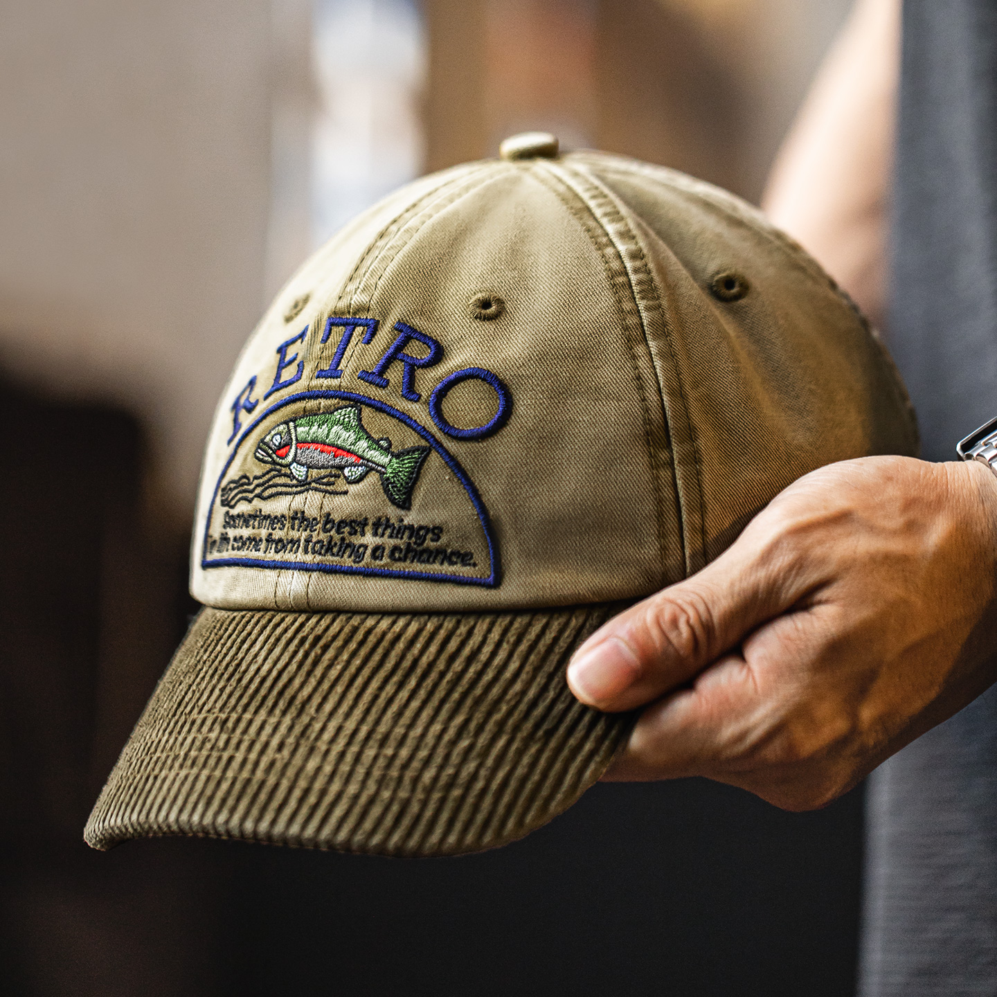 Maden – casquette de Baseball Vintage en velours côtelé, kaki, bord incurvé, chapeau unisexe brodé au quotidien, visière polyvalente pour le Style OOTD