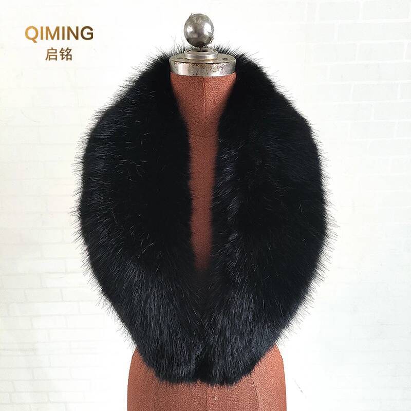 Automne hiver femme fausse fourrure col moelleux Imitation fourrure de renard écharpe faux raton laveur grand fourrure Shwal cou plus chaud femmes décoration