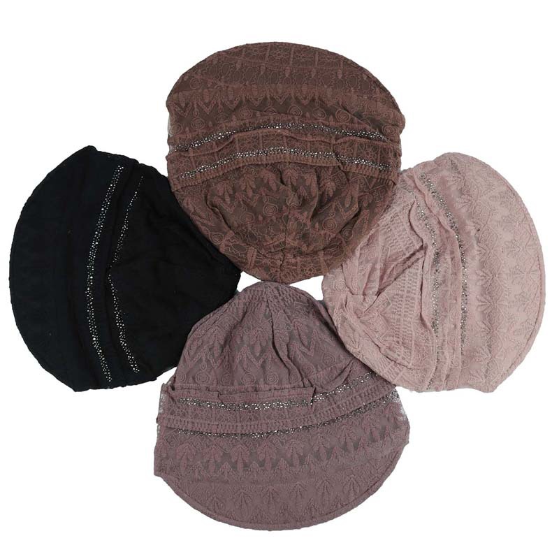 Bonnets à bord court respirant en dentelle pour femmes, crochet adt, casquette de baseball, chapeaux à oreillettes pliables, automne, hiver
