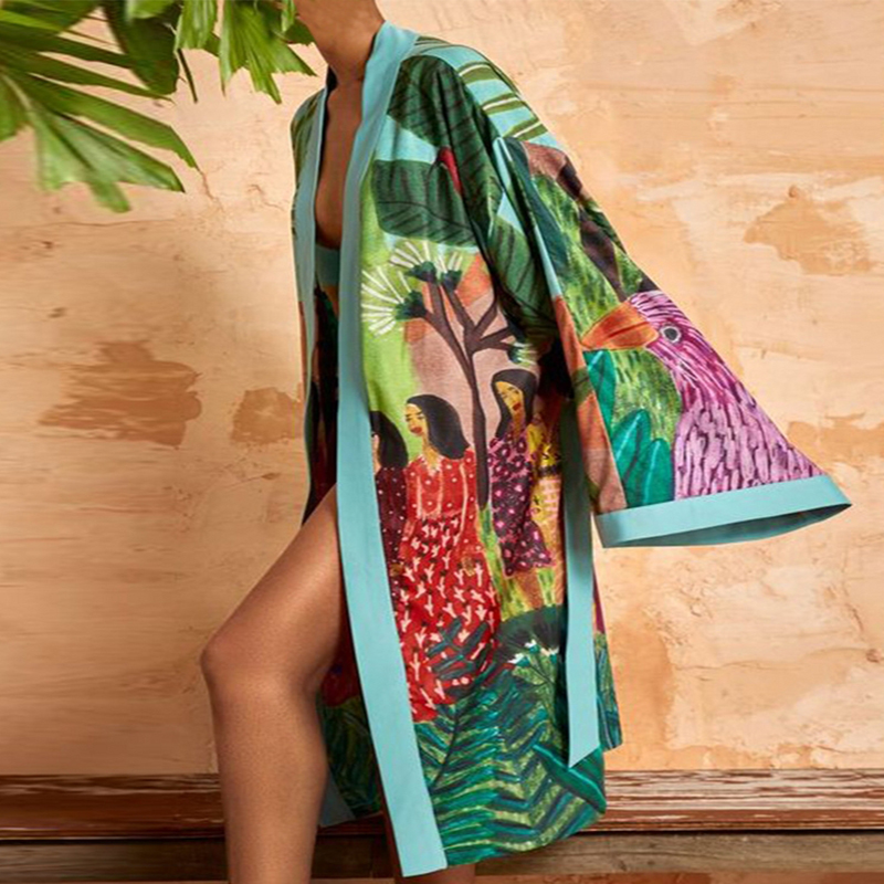 Robe longue imprimée fleurie sexy grande taille 3XL 4XL, kimono sexy à manches longues, lingerie intime avec ceinture, vêtements d'intérieur