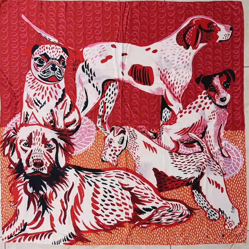 Mouchoir imprimé surdimensionné, 120cm x 120cm