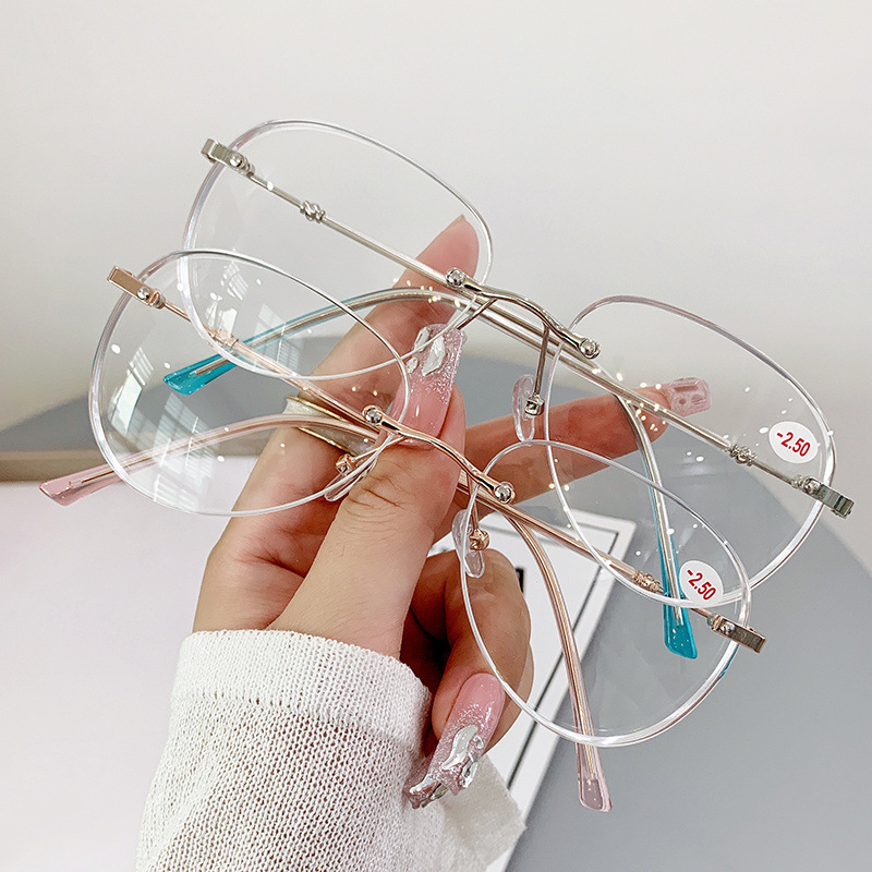 Nouvelles lunettes de prescription progressives sans cadre pour hommes, style tendance et classique.3306