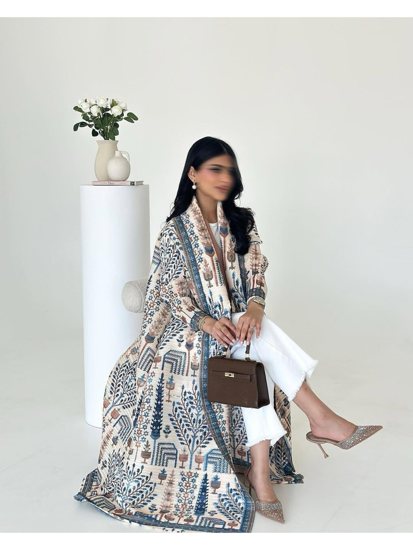 Abaya - Robe musulmane longue plissée, élégante, stylée, Miyake, Cardigan, neuve, 2026