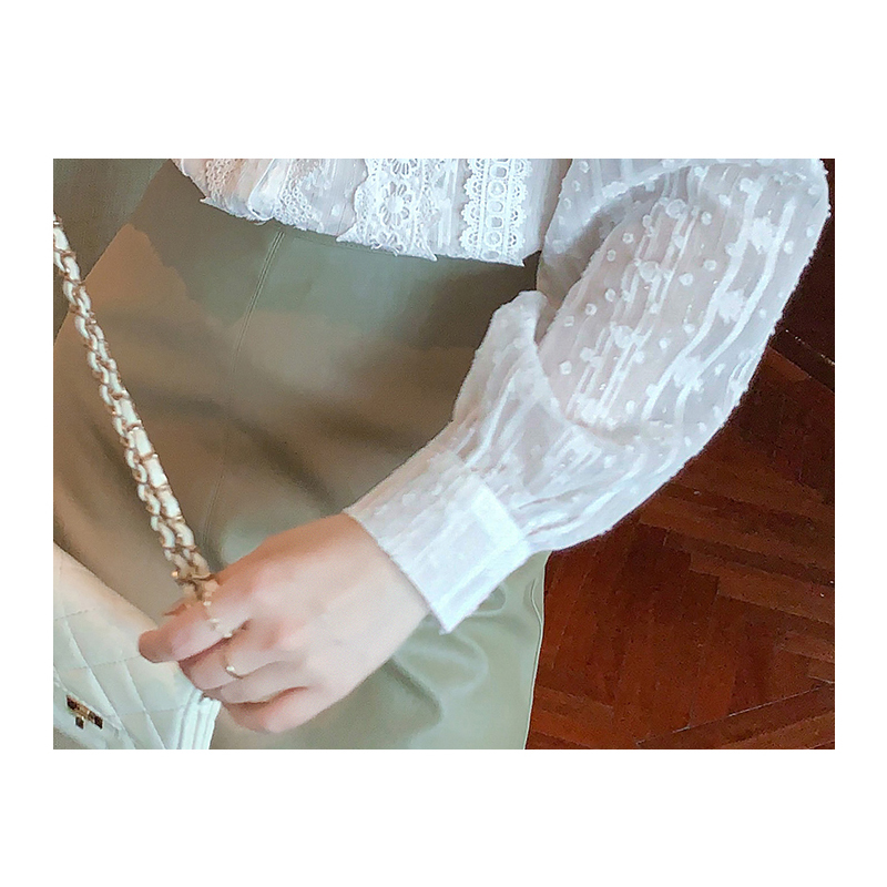 Automne femmes blanc dentelle Blouse chemise haut pour femme à manches longues Blouse femmes Blusas Mujer De Moda 2024 Blouses Femme chemises E382