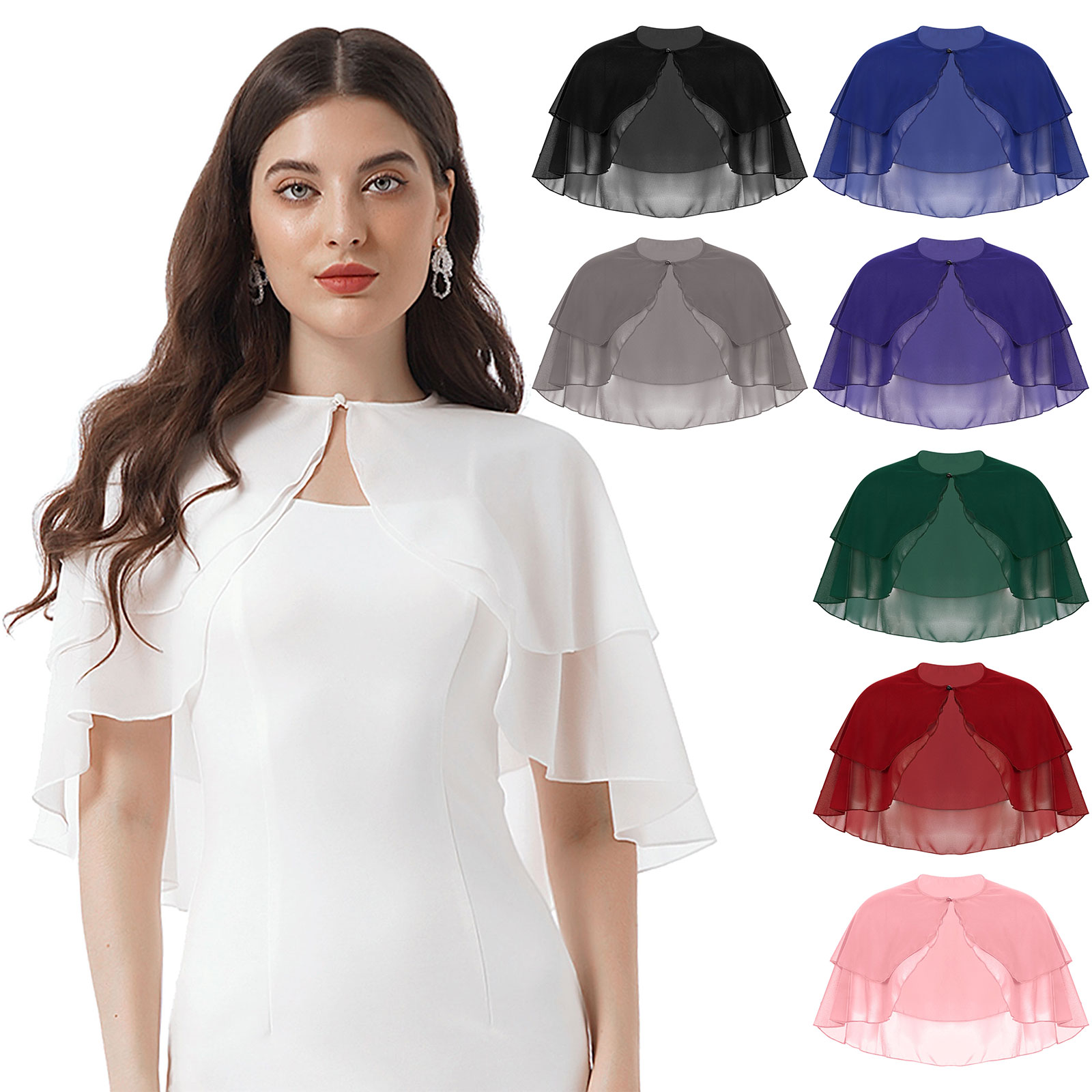Veste d'été élégante pour femmes, en mousseline douce, enveloppes de mariage, boléro de mariée, châle Long et enveloppes, couverture de soirée