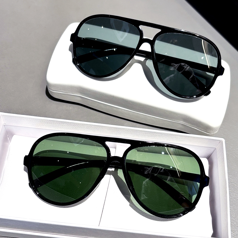 Lunettes de soleil en verre pour hommes, miroirs crapaud de Style pilote spécialement conçus pour la conduite de vacances, Protection UV, ombrage solaire, grand Fra