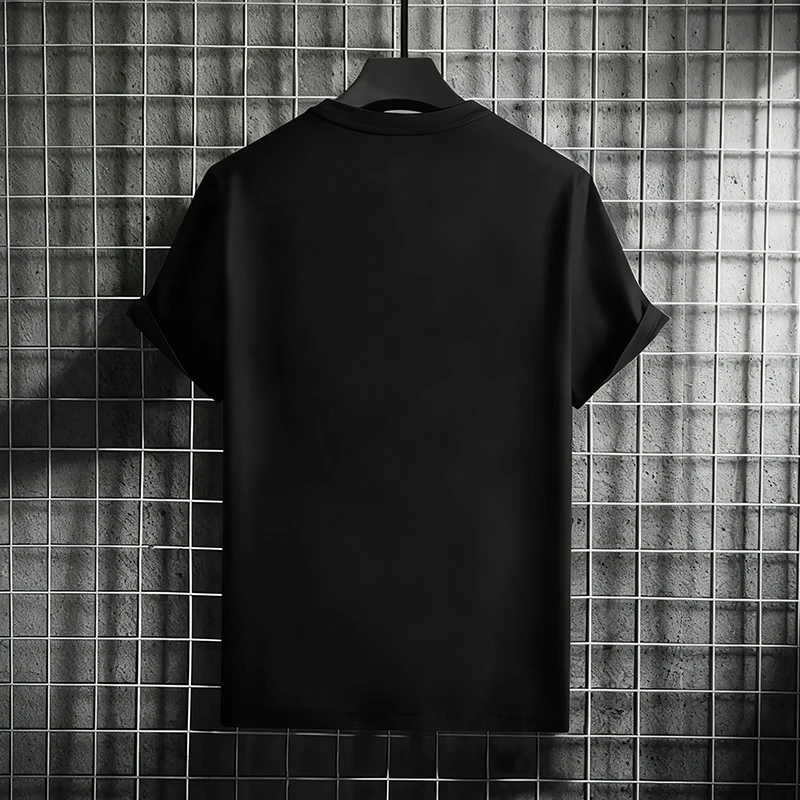 T-shirt homme haute qualité 100% coton col rond manches courtes classique noir blanc couleur Pure t-shirts printemps été décontracté dessus frais