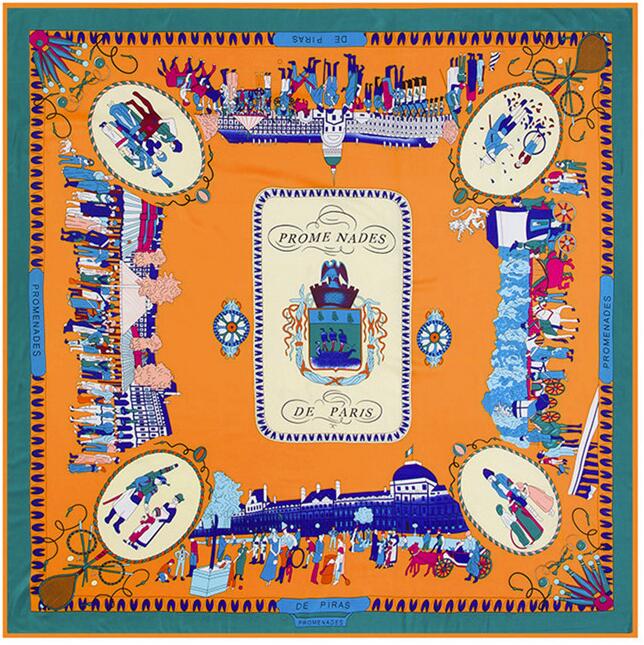 Foulard sergé pour femmes, écharpes WPanama ing In Paris Design, grand bandana, foulard, hijab féminin, foulards, 130cm