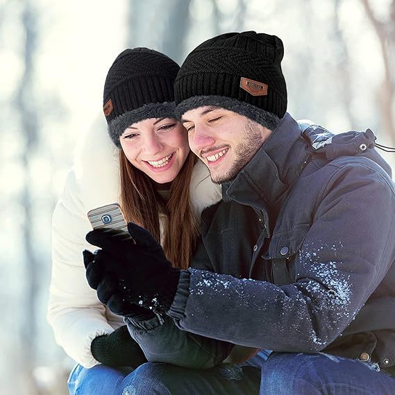 Ensemble bonnet et écharpe d'hiver classique anti-froid, bonnet élastique en tricot, écharpe épaisse pour le cou, ensemble de bonnet et d'écharpe pour hommes