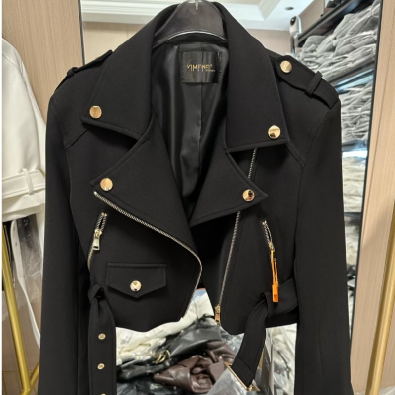 Vestes à fermeture éclair pour femmes, couleur unie, printemps automne, mode coréenne, vêtements d'extérieur courts, streetwear vintage, simple, Chaqueta Mujer