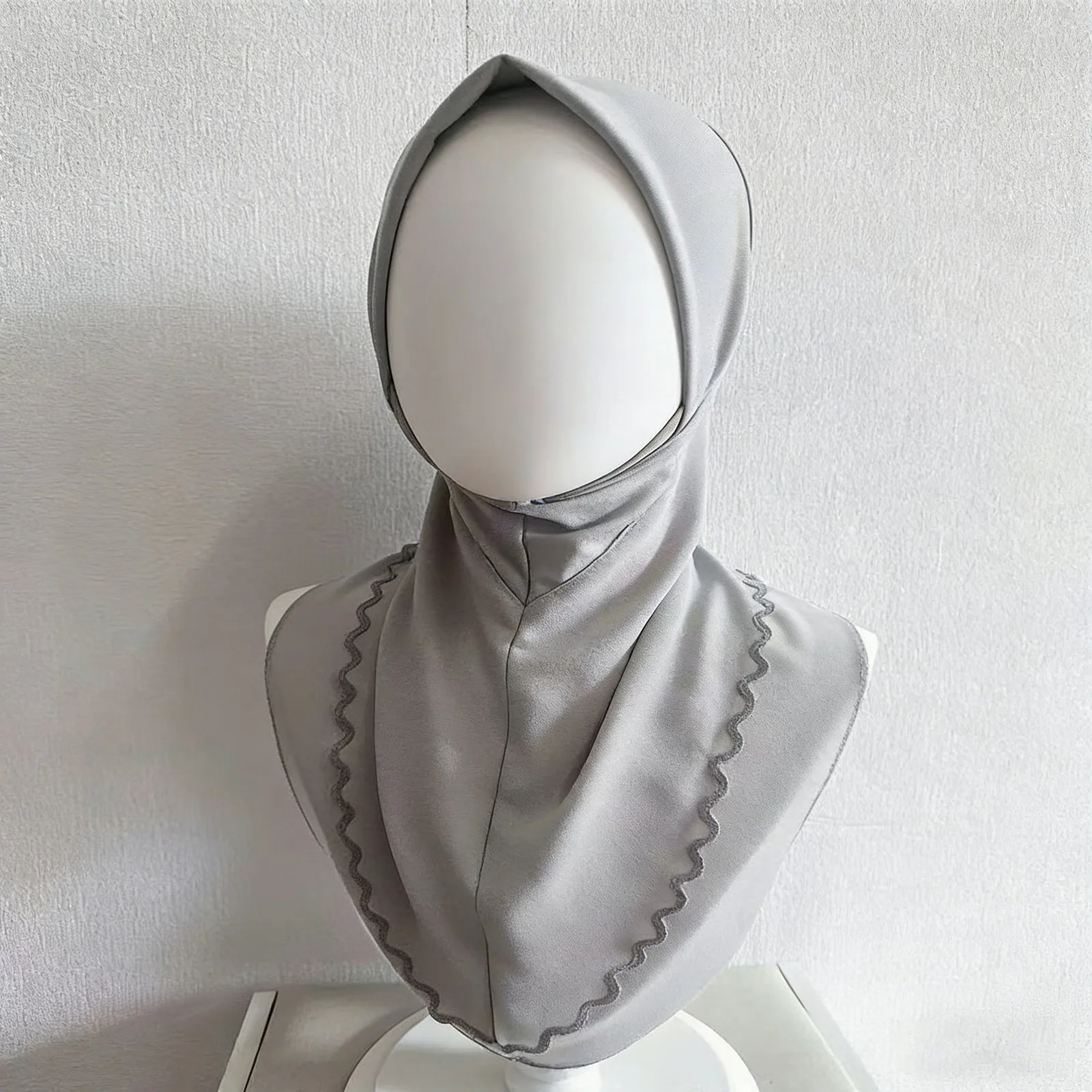 Nouveau Hijab Turban Malaisien pour Femme, Polyvalent, Respirant, à Rayures, Bonnet Instantané, Foulard Quotidien Décontracté pour le Ramadan