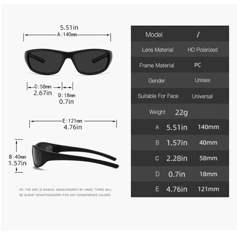 Lunettes de soleil polarisées pour hommes et femmes, idéales pour la course, la pêche, avec verres TAC anti-reflets, branches en silicone souple antidérapantes, protection UV pour activités de plein air