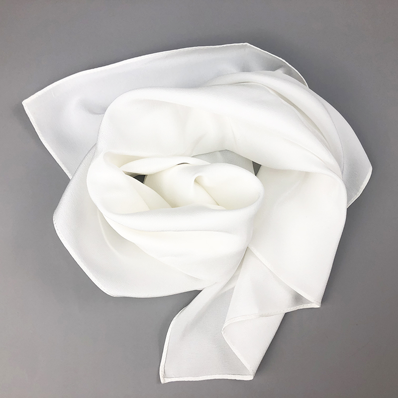 Group écharpe injplanchers f pour femme, châles à col carré pour femme, bandana en pansement uni blanc, bandeau pour cheveux, écharpe foulard, hijabs pour peinture à la main, 2021