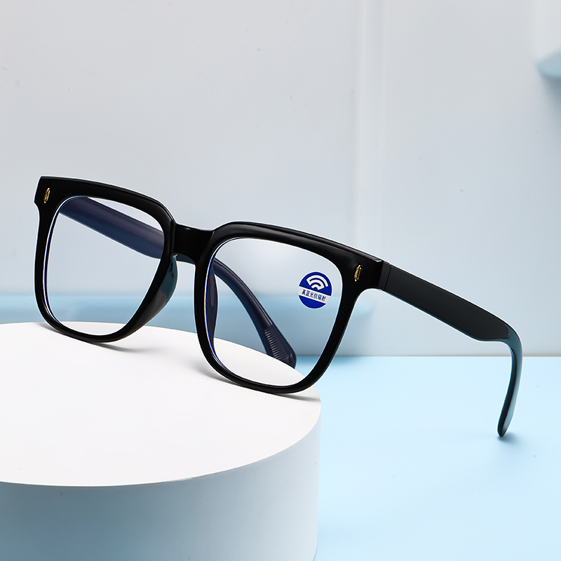 Nouvelles lunettes transparentes carrées pour étudiants atteints de myopie, hommes et femmes, monture de lunettes anti-lumière bleue à verres plats pour visage rond
