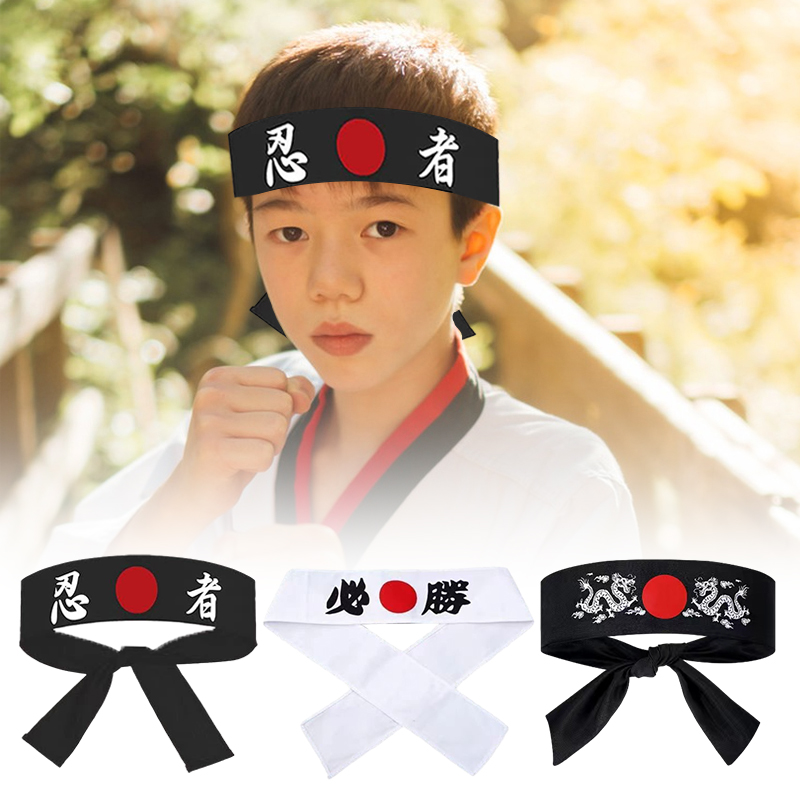 Bandeau japonais Hachimaki bandeau Sushi Chef karaté Bandana bandeaux chapeaux samouraï bandeau sport exercice en gros