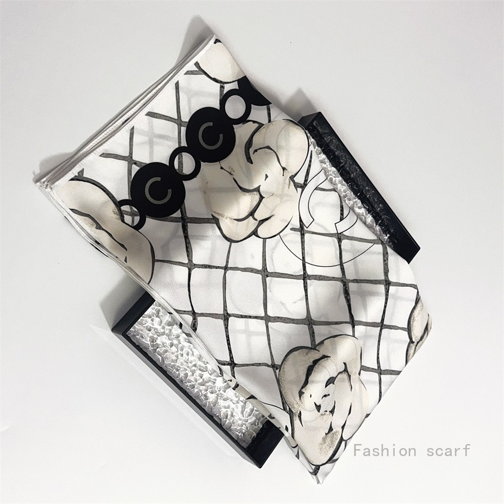 Français 90cm Plaid Rose sergé soie femmes voyage crème solaire châle grand carré écharpe foulard foulard foulards pour les femmes de luxe