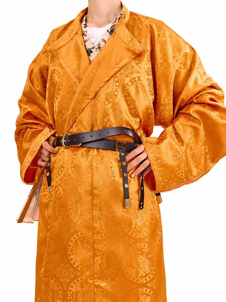 Robe Hanfu chinoise de la dynastie Tang pour hommes, bleu, jaune, rouge, violet, vert, vintage, col rond, robe Hanfu, taille plus 2XL